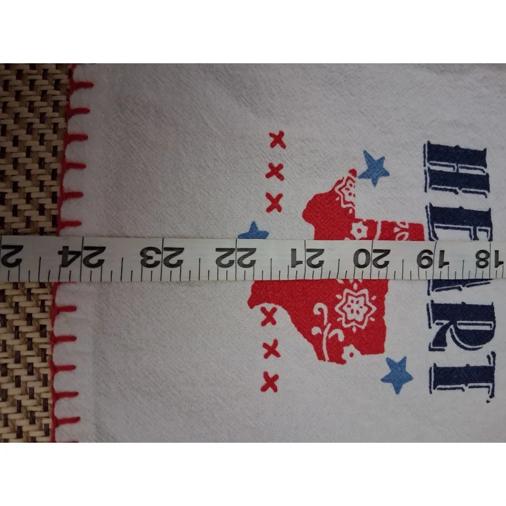 Kay Dee Designs Bless Your Heart Texas Cotton Tea Towel White Red Blue Kitchen